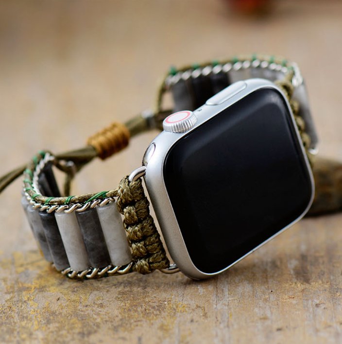 Gris Jaspis - Apple Watch Wickelarmband - LAMIVA.de - Yoga Schmuck - Spiritualität