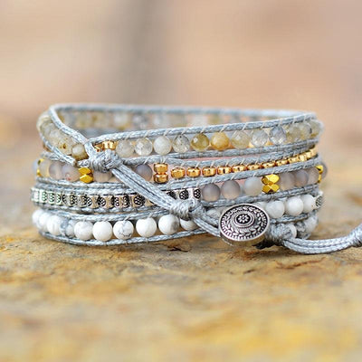 Gris Jaspis Rosenquarz - Armband - LAMIVA.de