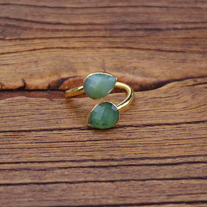 Grüner Jade - Ring - LAMIVA.de - Yoga Schmuck - Spiritualität