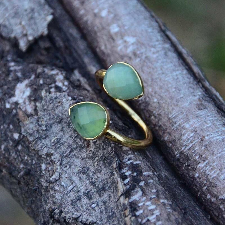 Grüner Jade - Ring - LAMIVA.de - Yoga Schmuck - Spiritualität