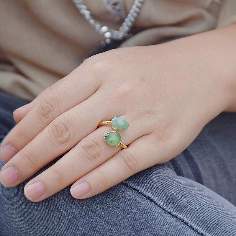 Grüner Jade - Ring - LAMIVA.de - Yoga Schmuck - Spiritualität