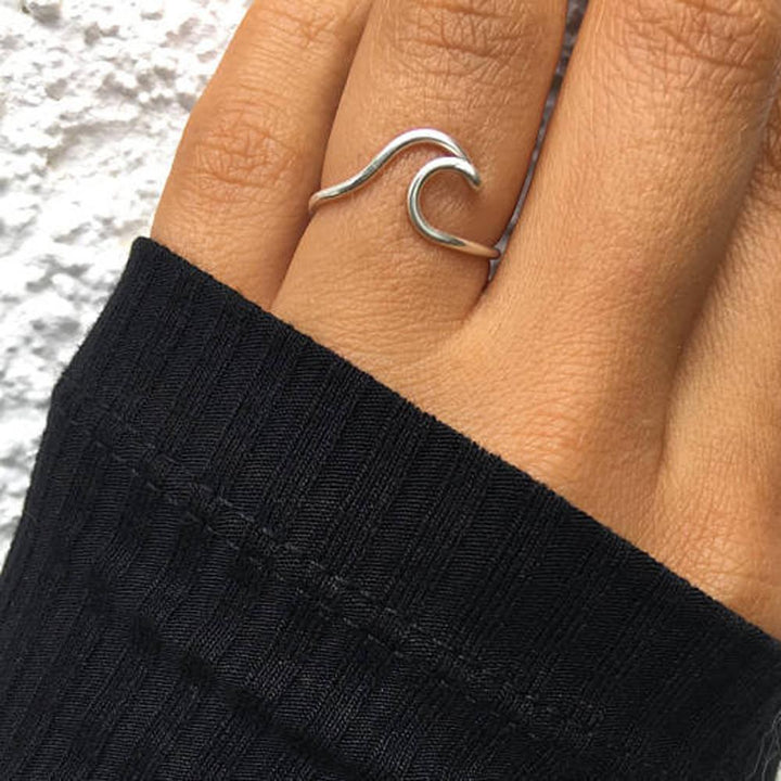 "Happy Wave" - Silber Ring - LAMIVA.de - Yoga Schmuck - Spiritualität