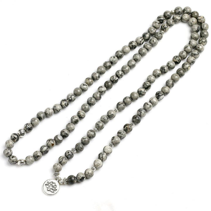 Jaspis Beads - Mala Kette - LAMIVA.de - Yoga Schmuck - Spiritualität