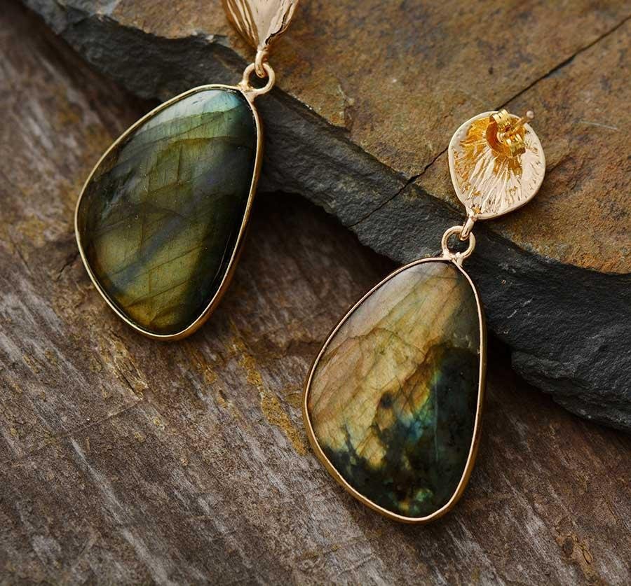 Labradorite Classy - Ohrringe - LAMIVA.de - Yoga Schmuck - Spiritualität