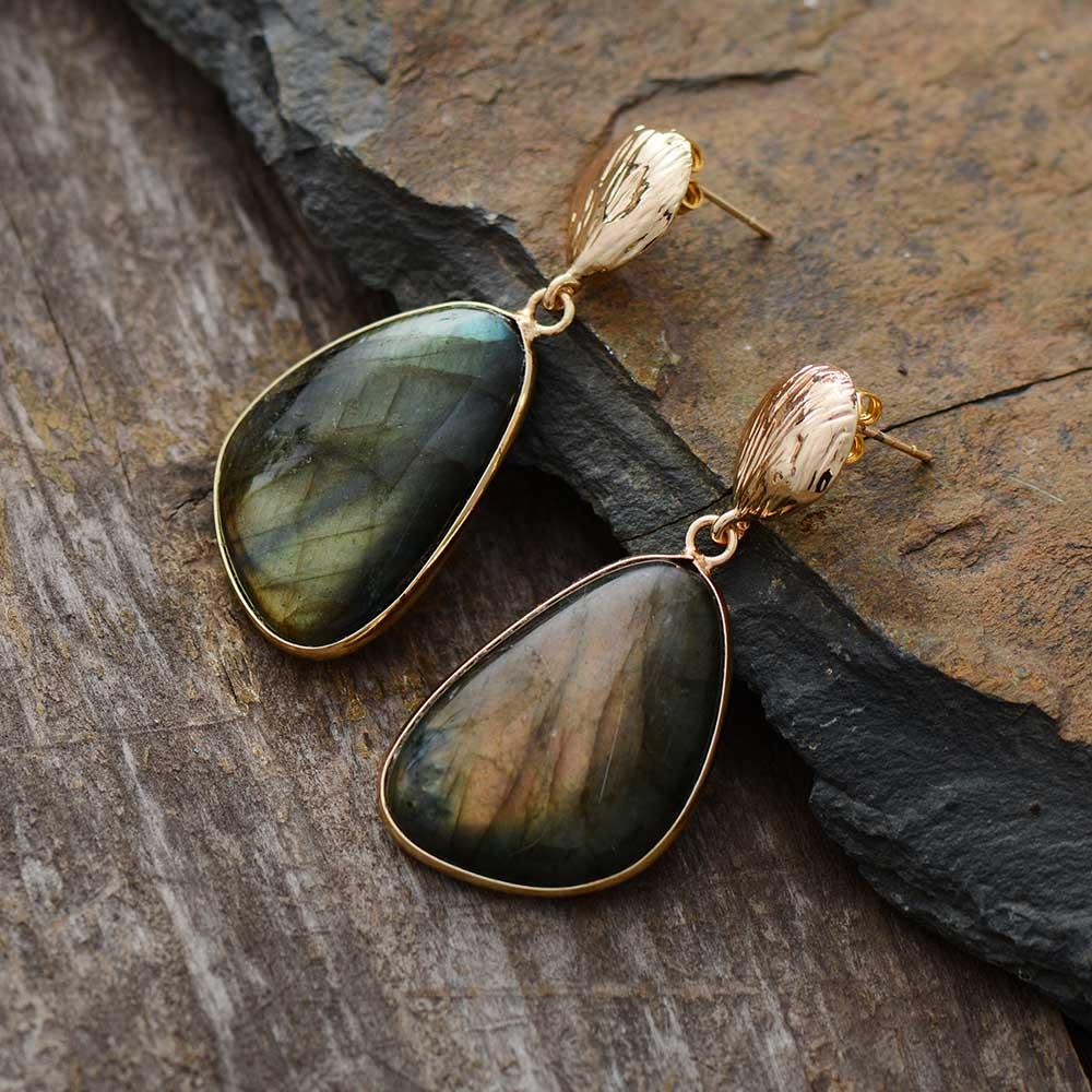 Labradorite Classy - Ohrringe - LAMIVA.de - Yoga Schmuck - Spiritualität