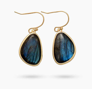 Labradorite Drop - Ohrringe - LAMIVA.de - Yoga Schmuck - Spiritualität