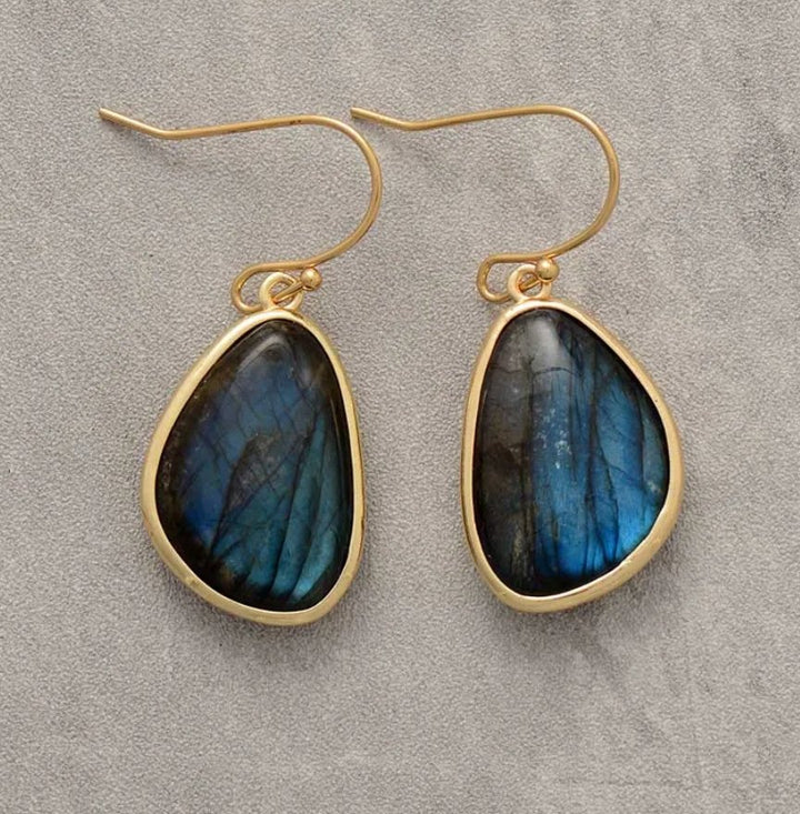 Labradorite Drop - Ohrringe - LAMIVA.de - Yoga Schmuck - Spiritualität