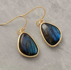 Labradorite Drop - Ohrringe - LAMIVA.de - Yoga Schmuck - Spiritualität