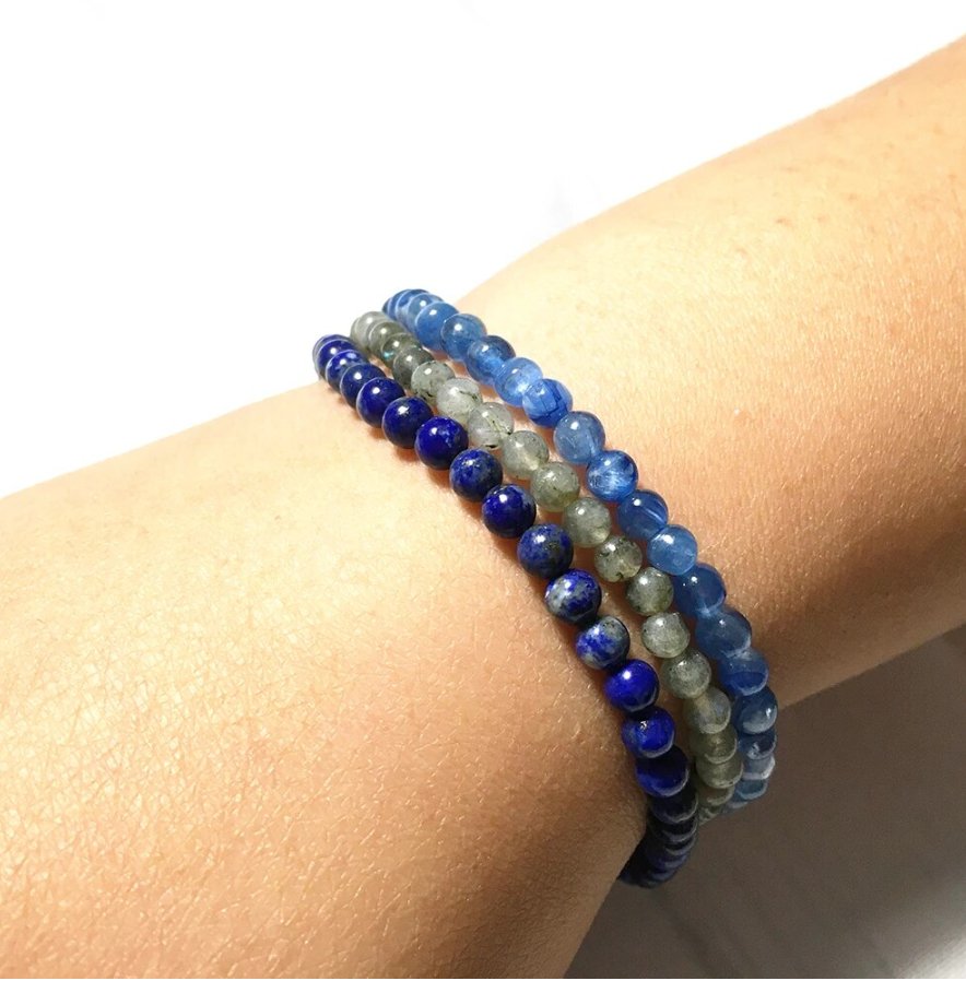 Lapis Edelstein Mini - Armband Set - LAMIVA.de - Yoga Schmuck - Spiritualität