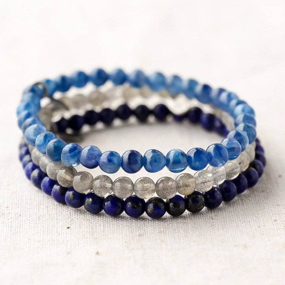 Lapis Edelstein Mini - Armband Set - LAMIVA.de - Yoga Schmuck - Spiritualität