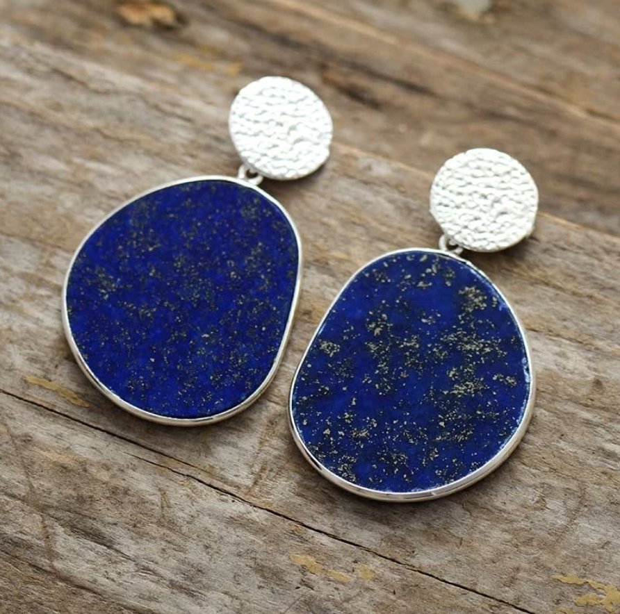 Lapislazuli Earth - Ohrringe - LAMIVA.de - Yoga Schmuck - Spiritualität