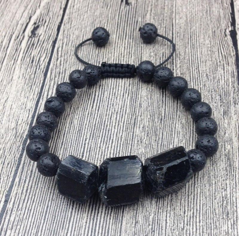 Lava Schutz Turmalin - Armband - LAMIVA.de - Yoga Schmuck - Spiritualität