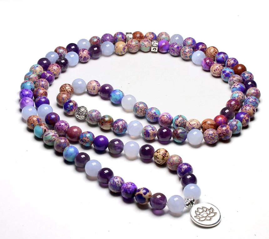 Lilia Amethyst Jaspis - Kette - LAMIVA.de - Yoga Schmuck - Spiritualität