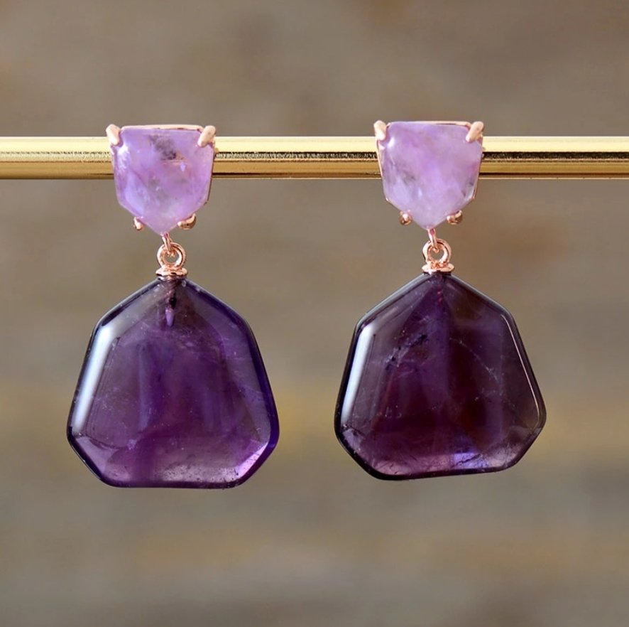 Love Amethyst - Ohrringe - LAMIVA.de - Yoga Schmuck - Spiritualität