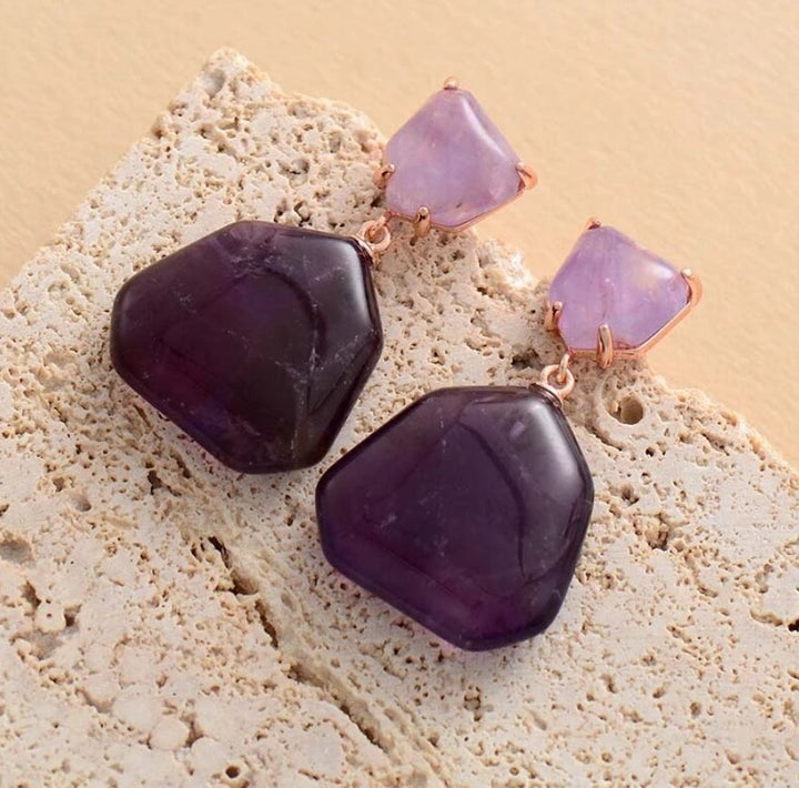 Love Amethyst - Ohrringe - LAMIVA.de - Yoga Schmuck - Spiritualität