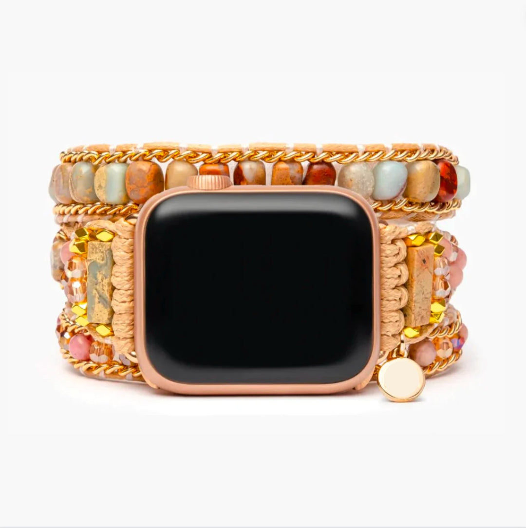 Love Candy Jaspis - Apple Watch Wickelarmband - LAMIVA.de - Yoga Schmuck - Spiritualität