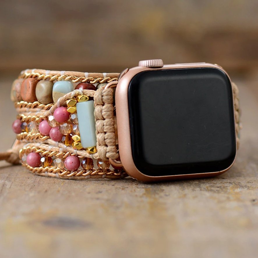 Love Candy Jaspis - Apple Watch Wickelarmband - LAMIVA.de - Yoga Schmuck - Spiritualität