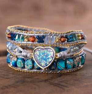 Lovely Opal - Wickelarmband - LAMIVA.de - Yoga Schmuck - Spiritualität