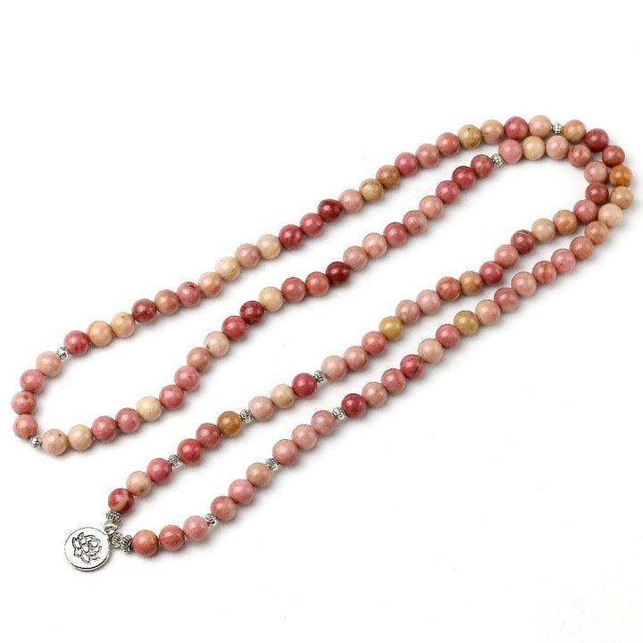 Lovely Rhodonit - Mala Kette - LAMIVA.de - Yoga Schmuck - Spiritualität