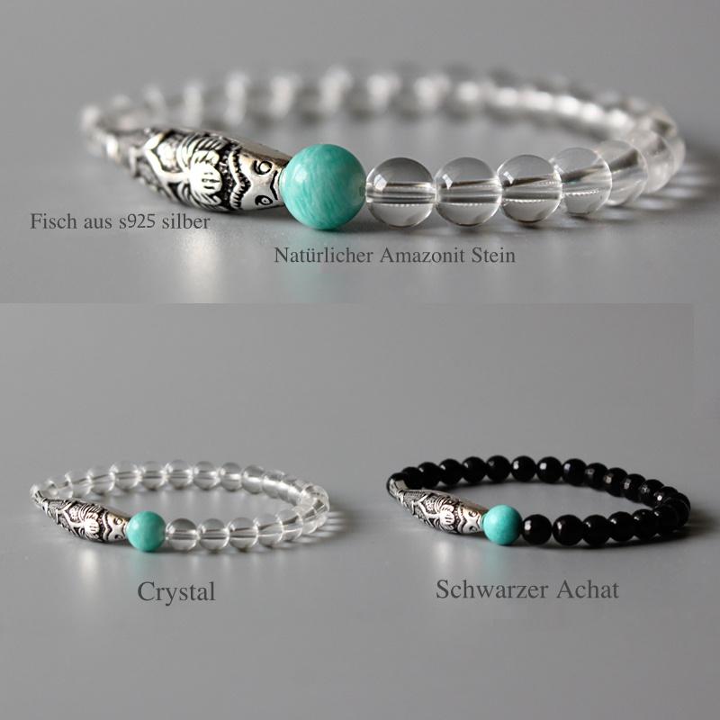 Lucky Achat Fisch - Armband - LAMIVA.de - Yoga Schmuck - Spiritualität