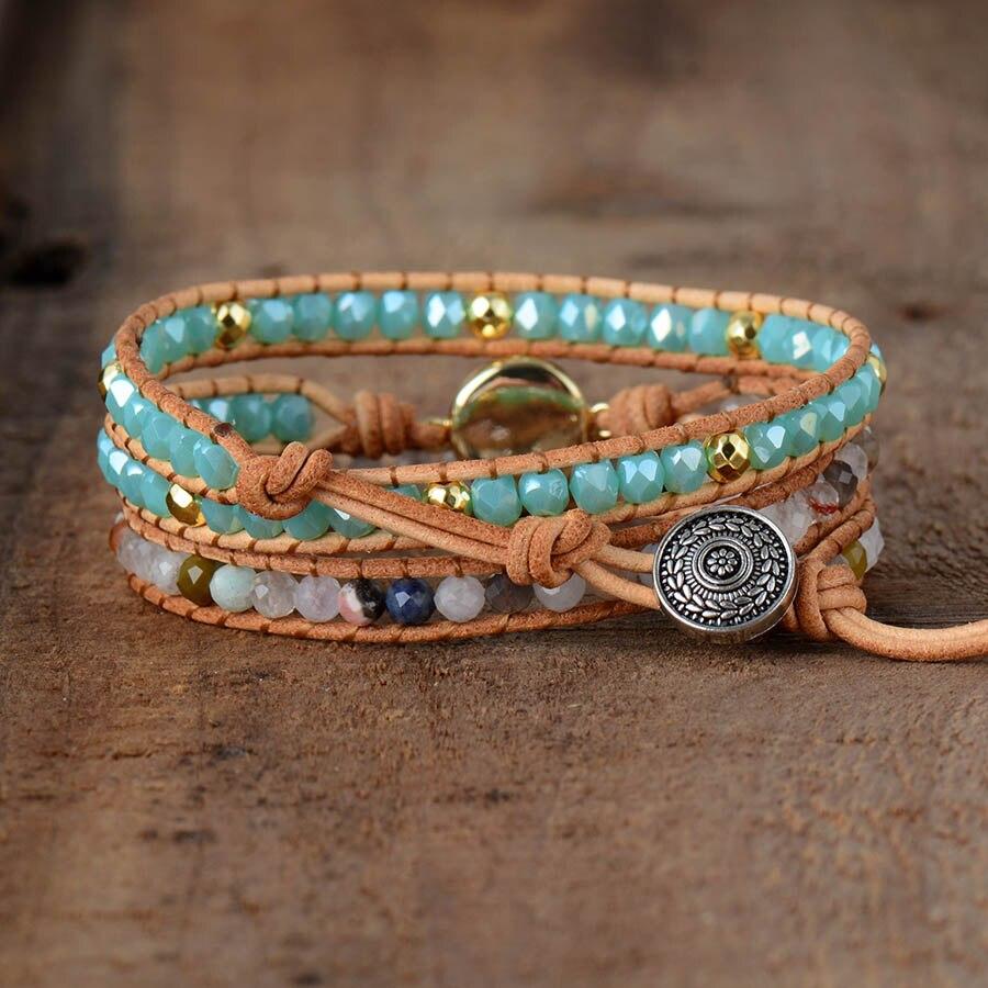 Moon Opal Boho - Wickelarmband - LAMIVA.de - Yoga Schmuck - Spiritualität