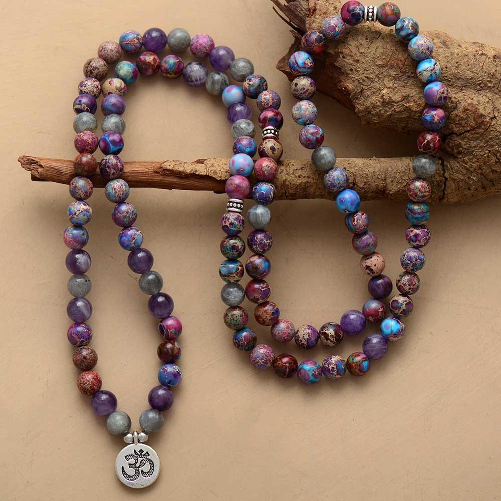 Mystical Jaspis Mala - Kette - LAMIVA.de - Yoga Schmuck - Spiritualität