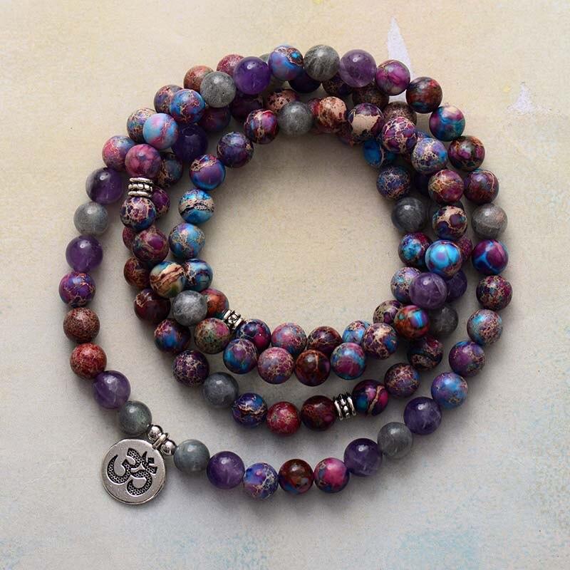 Mystical Jaspis Mala - Kette - LAMIVA.de - Yoga Schmuck - Spiritualität