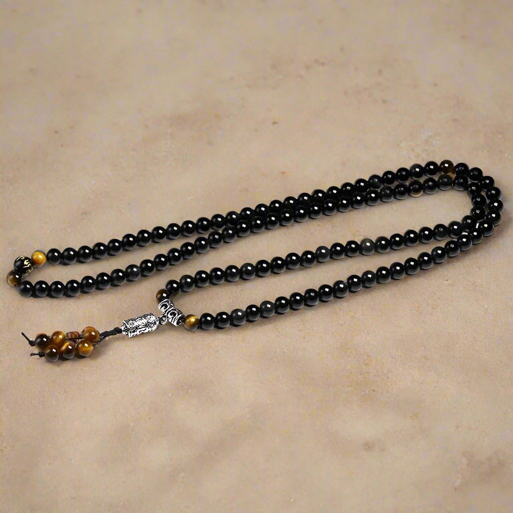 Nero Obsidian Buddha - Armband/Kette - LAMIVA.de - Yoga Schmuck - Spiritualität