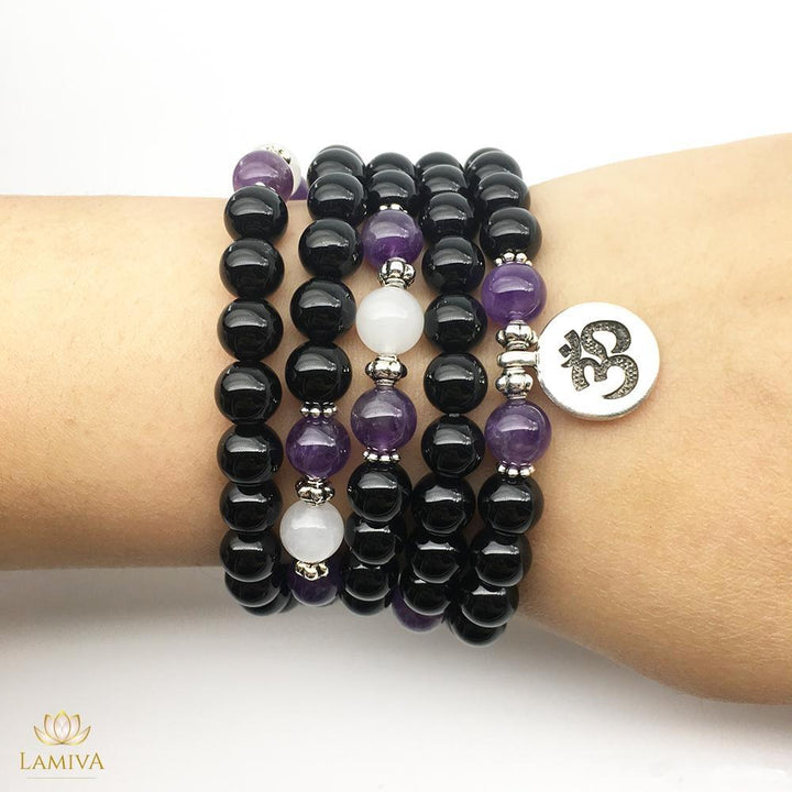 Noire Onyx & Amethyst - Kette - LAMIVA.de - Yoga Schmuck - Spiritualität