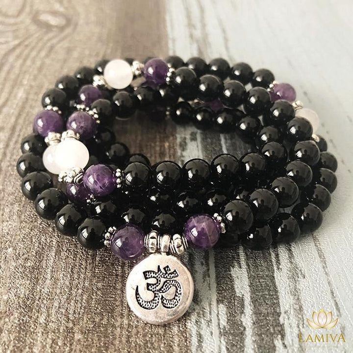 Noire Onyx & Amethyst - Kette - LAMIVA.de - Yoga Schmuck - Spiritualität