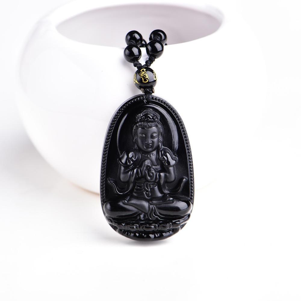 Obsidian Buddha - Amulet - LAMIVA.de - Yoga Schmuck - Spiritualität