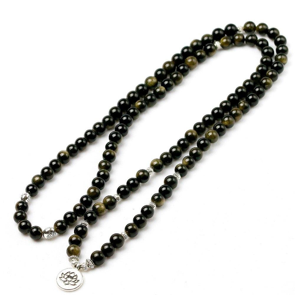 Obsidian Charme - Mala Kette - LAMIVA.de - Yoga Schmuck - Spiritualität