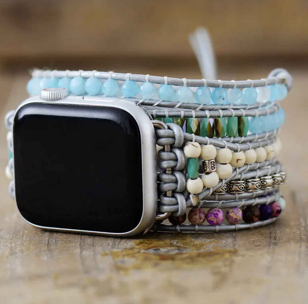 Ocean Edelstein - Apple Watch Wickelarmband - LAMIVA.de - Yoga Schmuck - Spiritualität