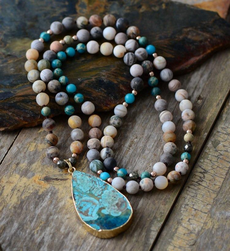 "Ocean Teardrop" - Halskette - LAMIVA.de - Yoga Schmuck - Spiritualität