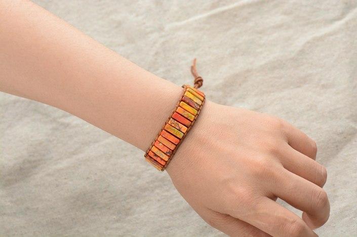 Orange Positivity - Armband - LAMIVA.de - Yoga Schmuck - Spiritualität