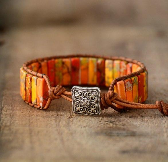 Orange Positivity - Armband - LAMIVA.de - Yoga Schmuck - Spiritualität