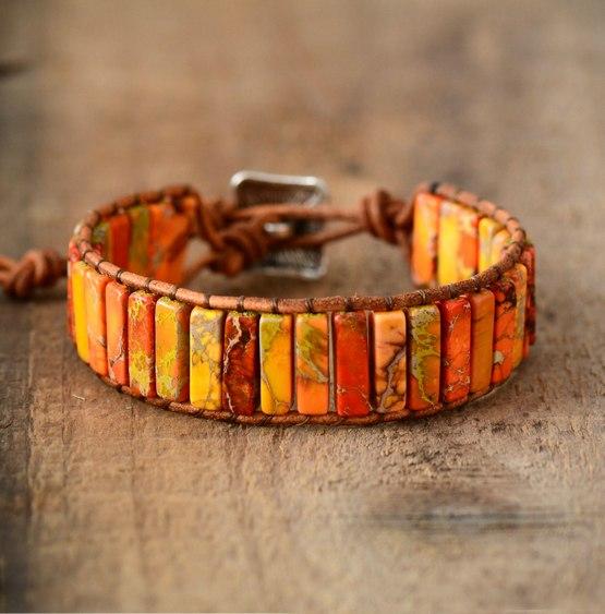 Orange Positivity - Armband - LAMIVA.de - Yoga Schmuck - Spiritualität