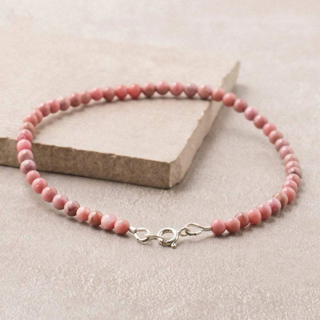 Pinky Rhodonit - Fusskette - LAMIVA.de - Yoga Schmuck - Spiritualität