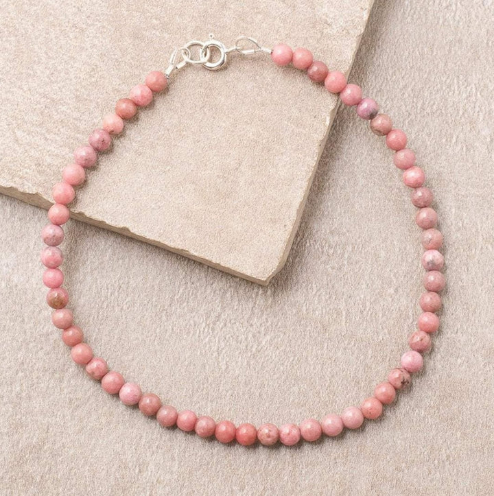 Pinky Rhodonit - Fusskette - LAMIVA.de - Yoga Schmuck - Spiritualität