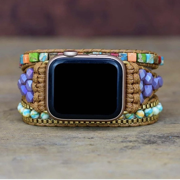 Rainbow Edelstein - Apple Watch Wickelarmband - LAMIVA.de - Yoga Schmuck - Spiritualität