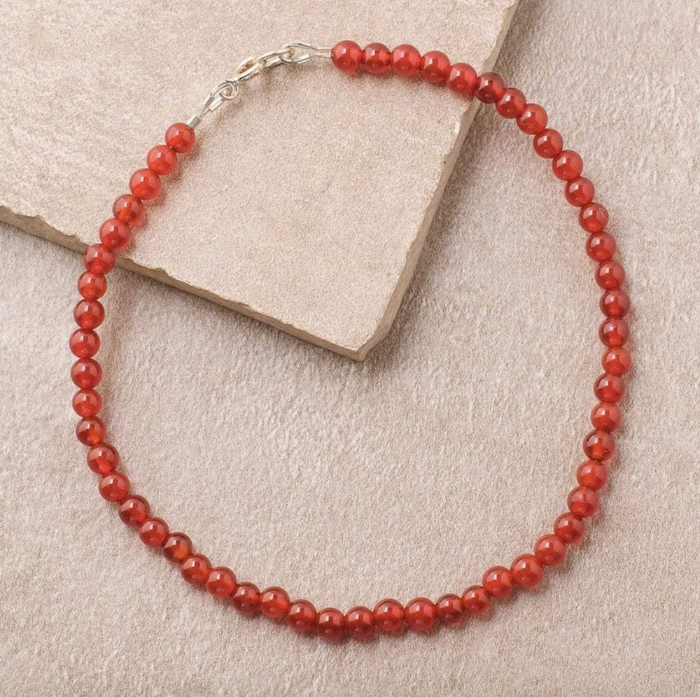 Red Karneol - Fusskette - LAMIVA.de - Yoga Schmuck - Spiritualität