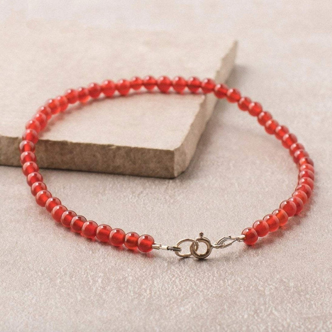 Red Karneol - Fusskette - LAMIVA.de - Yoga Schmuck - Spiritualität