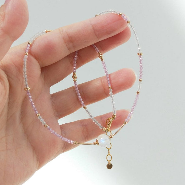 Rosé Mondstein - Chocker - LAMIVA.de - Yoga Schmuck - Spiritualität