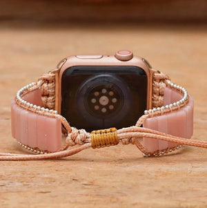 Rosenquarz Love - Apple Watch Wickelarmband - LAMIVA.de - Yoga Schmuck - Spiritualität