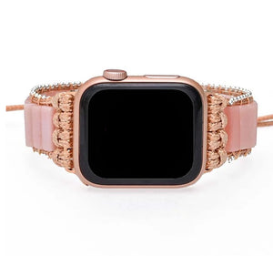 Rosenquarz Love - Apple Watch Wickelarmband - LAMIVA.de - Yoga Schmuck - Spiritualität