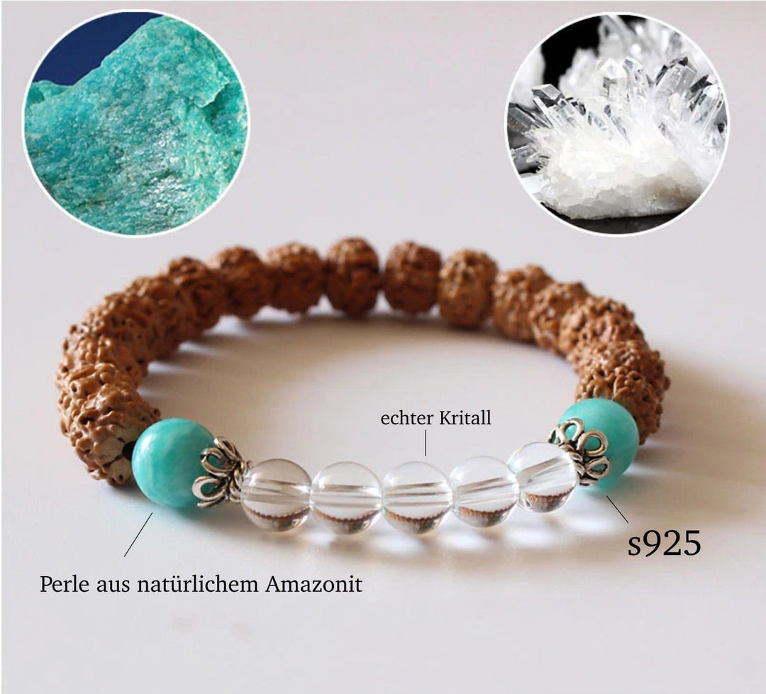 Rudraksha Amazonit - Armband - LAMIVA.de - Yoga Schmuck - Spiritualität