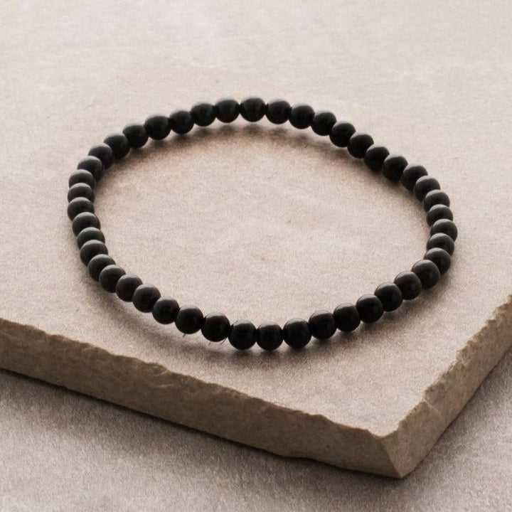 Schwarz Onyx Edelstein Mini - Armband - LAMIVA.de - Yoga Schmuck - Spiritualität