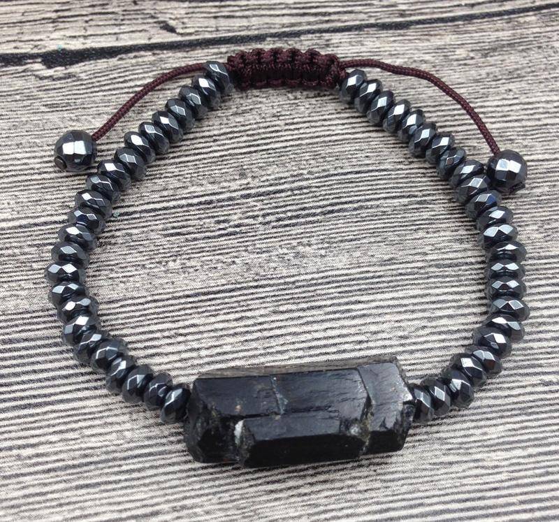 Schwarzes Schutz Turmalin - Armband - LAMIVA.de - Yoga Schmuck - Spiritualität