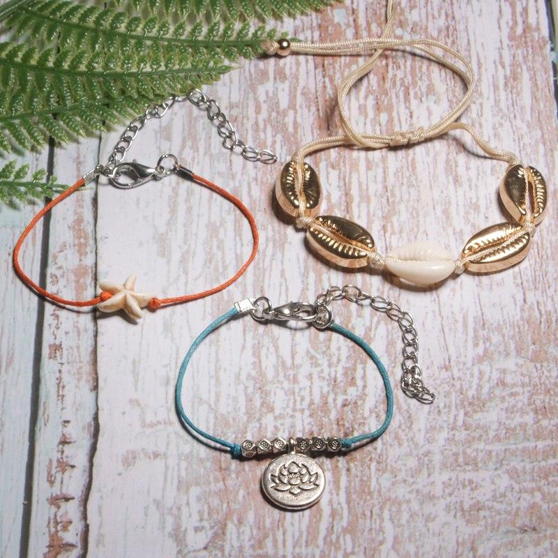 Seajoy - Fussketten Set 3teilig - LAMIVA.de - Yoga Schmuck - Spiritualität