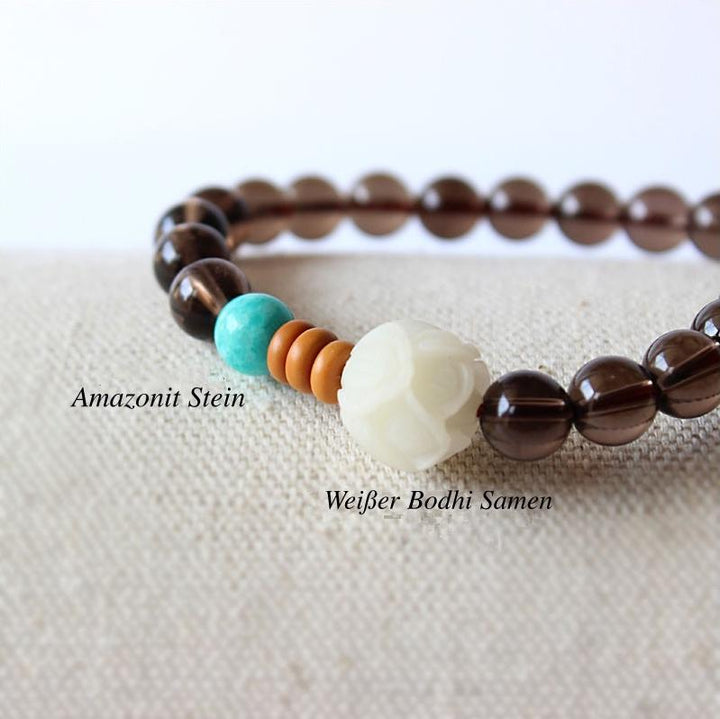 Smoky White Rose - Armband - LAMIVA.de - Yoga Schmuck - Spiritualität